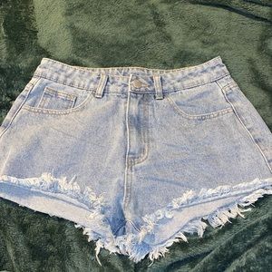 size small shein jean shorts